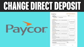 How To Change Direct Deposit On Paycor [upl. by Kim]