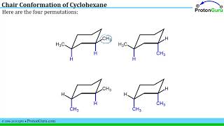 Proton Guru Practice I16 Chair Conformation of Cyclohexane [upl. by Weaks]