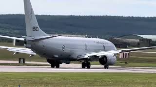 RAF Lossiemouth Norwegian P8 Departure [upl. by Ginder470]