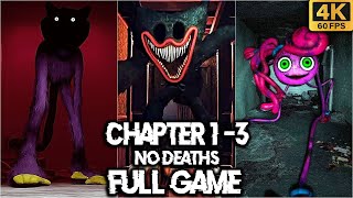 Poppy Playtime Chapter 1  2  3  FULL Game Walkthrough No Deaths 100 All Collectibles4K60fps [upl. by Anihsit]