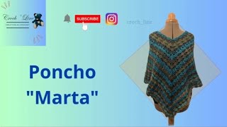 Tuto crochet  Comment faire le poncho Marta [upl. by Berty674]