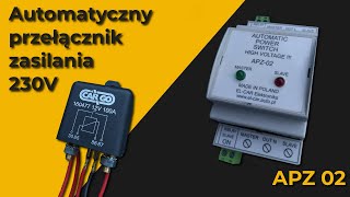 Automatyczny przełącznik zasilaniafaz  automatyczne odłączenie przetwornicy 12230V  APZ 02 [upl. by Neirod]