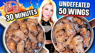 50 CHICKEN WINGS IN 30 MINUTES FOOD CHALLENGE at Chan Kee in Diamond Bar CA RainaisCrazy [upl. by Asum]