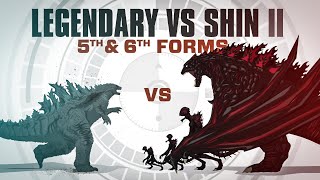 REMATCH Legendary Godzilla vs Shin Godzillas 5th and 6th forms  InDepth Battle Analysis [upl. by Attenyw]