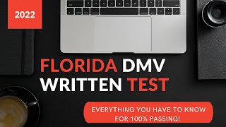 DMV WRITTEN TEST in Florida 2022 Online practicing documents handbook 100 result to pass [upl. by Kattie]