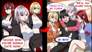 These Badass Girls Were Fighting Over Me and I Ended Up Being Shared…【RomCom】【Manga】 [upl. by Leur]