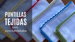 Puntillas o bordes tejidos al estilo crochetdebebe 🧡 [upl. by Naihtniroc145]