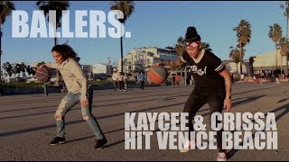 Big Brothers Kaycee Clark and Harlem Globetrotters Crissa Jackson  Basketball Challenge [upl. by Sivert147]