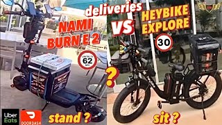 EBIKE vs ELECTRIC SCOOTER DELIVERIES with Uber Eats amp DoorDash WHATS BETTER [upl. by Atnuhs545]