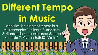 MUSIC 6 Lesson 1 Quarter 4  Different Tempo in Music  MELCBased [upl. by Haskins]