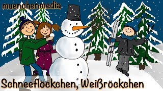 ⭐️ Schneeflöckchen Weißröckchen  Weihnachtslieder deutsch  Kinderlieder deutsch  muenchenmedia [upl. by Anerol984]