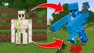 How to UPGRADE an IRON GOLEM in Minecraft Pocket Edition Xbox Addon [upl. by Arod]