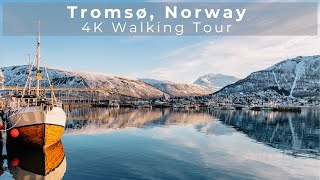 Tromsø Norway Snowy Winter Walking Tour  4K [upl. by Lilia646]