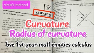 Curvature  Radius of curvature  bsc 1st year maths  calculus  bekaar maths [upl. by Nivram880]