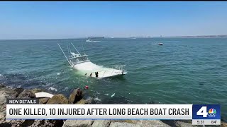 1 dead 10 injured after boat crash at Long Beach jetty [upl. by Innaig]