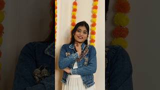 DIY Denim Jacket for Navratri  Festive Fashion Hack for Rs 0 shortsvideo ashortaday [upl. by Obau]