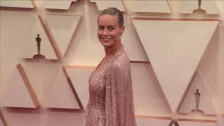 Oscars 2020 Arrivals Brie Larson  ScreenSlam [upl. by Ulyram]