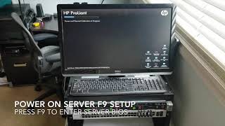 Power on the hp proliant dl360p g8 server f9 setup bios menu [upl. by Pence]