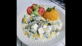 Rajas Poblanas en Crema [upl. by Seiuqram]