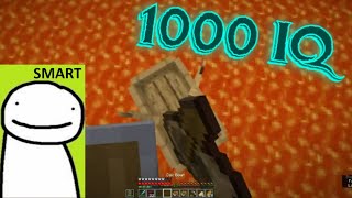 New Minecraft Player REACTS to 10000 IQ Minecraft Guy  Dreams INSANE Plays [upl. by Sibie]