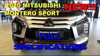 2020 Mitsubishi Montero Sport Full Specifications [upl. by Harvison479]