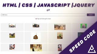 I made a Giphy Client using HTML CSS and JavaScript  Speed Code [upl. by Kaiulani]