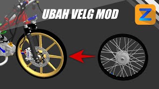 TUTORIAL CARA GANTI VELG MOD MOTOR DI ZMODELER ANDROID gta sa [upl. by Kcirrag]