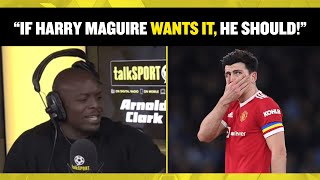 Adebayo Akinfenwa believes Harry Maguire should be Man Uniteds captain 👀🔴 [upl. by Antons]