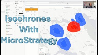 Isochrone Maps  travel time visualization with MicroStrategy [upl. by Yelekreb]