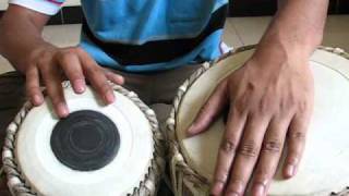 Tabla Basic Lesson  How to play quotTinquot using Tabla and Dagga [upl. by Lledyr]