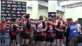 Bombers sing the song after round 1 win [upl. by Martina]