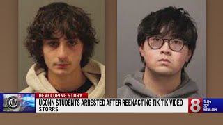 UConn students arrested after reenacting viral TikTok video [upl. by Timmons]