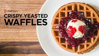 Crispy Yeasted Waffles Recipe [upl. by Leyes]