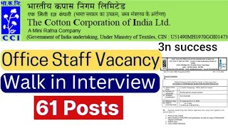 cotton corporation India ltd office store assistant recruitment 2024 cci [upl. by Ehcropal]