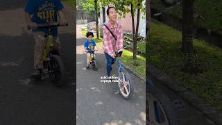 Mama Bocil Belajar Sepeda Roda Satu  🤣🚲 cicinyasar bocil shorts [upl. by Acenom962]