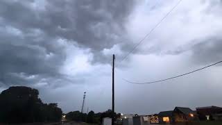 Approaching thunderstorm Seneca SC 2025 hrs Tuesday 30 July 2024 80° F 57 WNW 48 29700 ft [upl. by Syck]