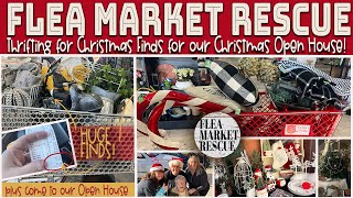 THRIFT STORE SHOPPING FOR THRIFTED CHRISTMAS DECOR FINDS 2024  HOLIDAY EVENT AT FLEA MARKET RESCUE [upl. by Tattan830]