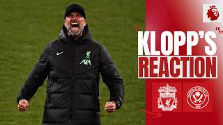 One of my favourite goals ever  Klopps Reaction  Liverpool vs Sheffield United [upl. by Aiek42]