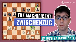 Winning Material with the Zwischenzug Tactic  Chess Tactics  Improver Level  IM Kostya Kavutskiy [upl. by Lorelle]