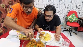 আজ গোটাদিন বাবা দারুন দারুন রান্না করলো  Tandoori Fish bake Nabaratna Polao and Chicken Kosha [upl. by Celinda]