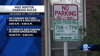 Milwaukees winter parking rules go into effect Friday [upl. by Noizneb803]