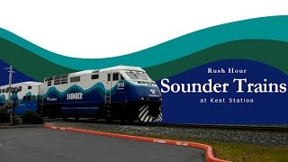 Rush Hour Sounder Trains  Kent WA [upl. by Laerdna49]