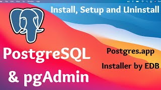 How to install PostgreSQL on Mac OS  Install and Uninstall PostgreSQL Database [upl. by Nomed]