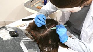 ASMR Detailed SCALP Check Up with TREATMENT  Massage Hair Combing Real Person [upl. by Nalad]