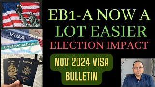 Visa Bulletin November 2024  EB1A Just got a lot easier Good News [upl. by Lebasiairam]