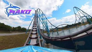 Mako Roller Coaster 4K Front Seat POV  SeaWorld Orlando [upl. by Kcaj989]