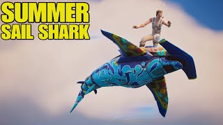 Fortnite New Glider Gameplay  SUMMER SAIL SHARK fortnite [upl. by Aelegna972]