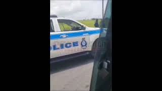 Police detained sev men after they intercepted their vehicle along the SMR in Couva earlier today [upl. by Anyaj]