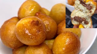 HOW TO MAKE NIGERIAN PUFF PUFF WITH CHOCOLATE IN IT  PUFF PUFF RECIPE [upl. by Fairfax]