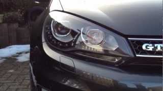 Golf VI GTD Dectane DLite Xenon Look LED TFL [upl. by Ecirtahs]